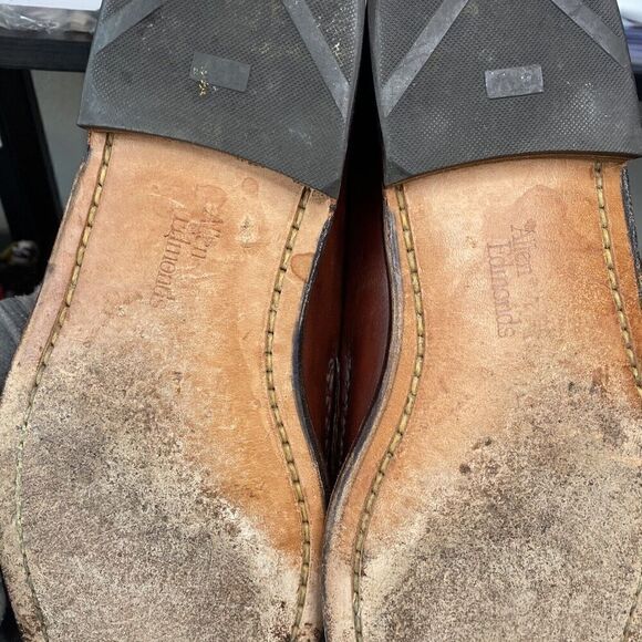 Allen Edmonds Hanover Brown Leather Moc Toe Penny Loafer Dress Shoe Mens US 10 B - Picture 11 of 12